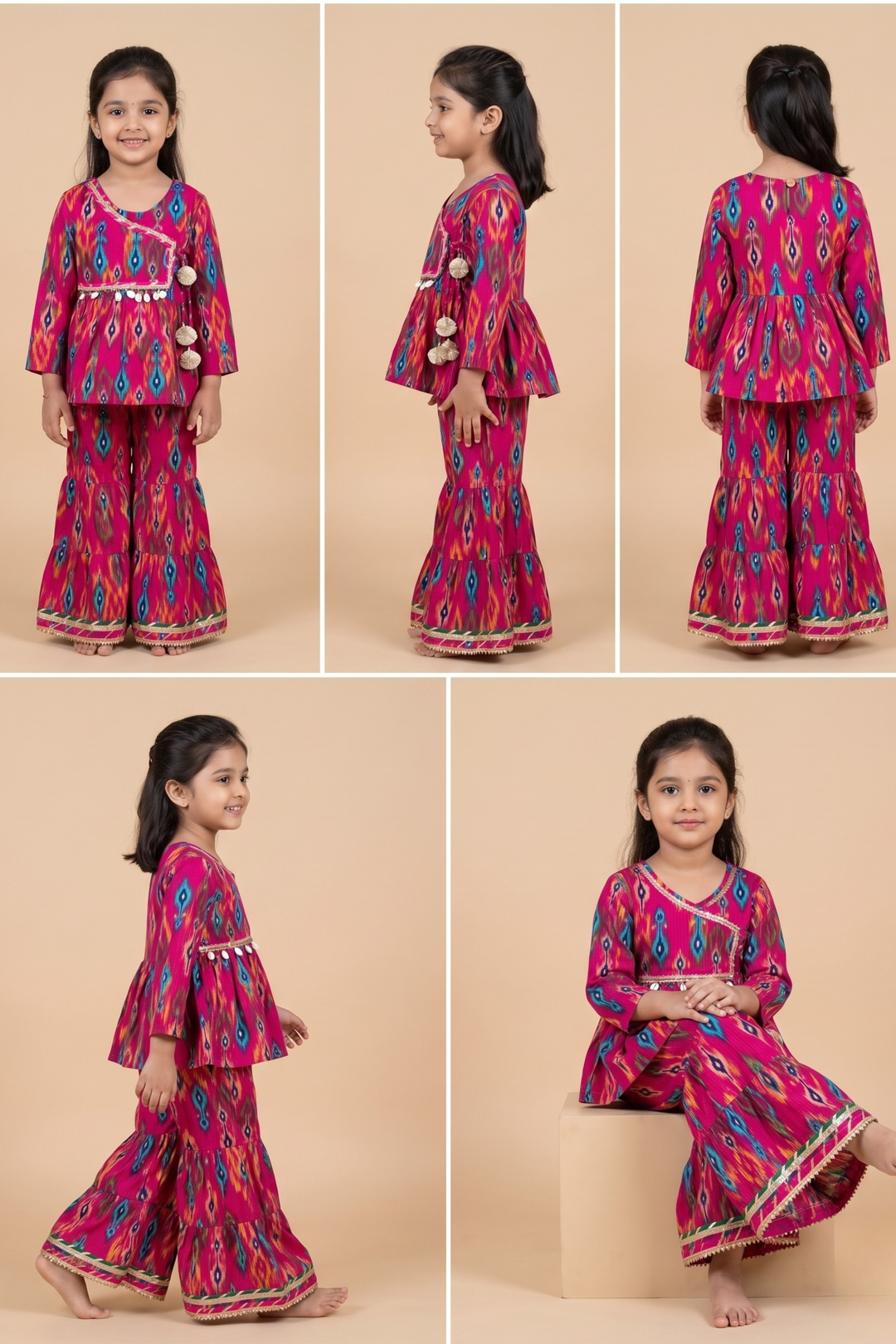 Rangriti Ikat Cotton Sharara Set