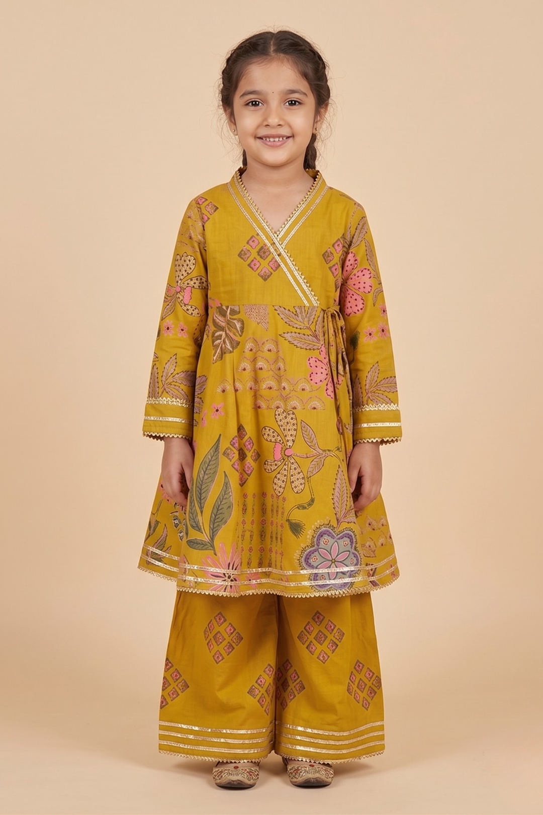 Peher Mustard Cotton Kurta Set