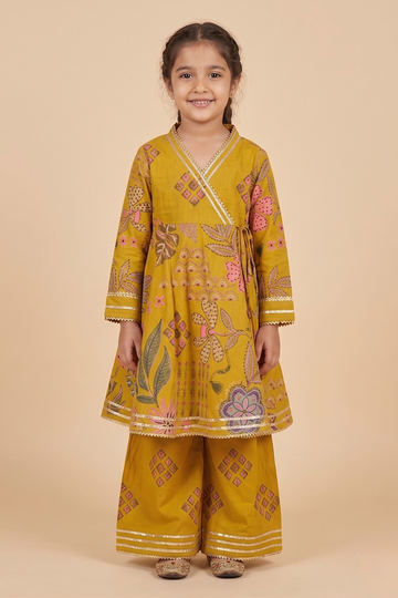 Peher Mustard Cotton Kurta Set
