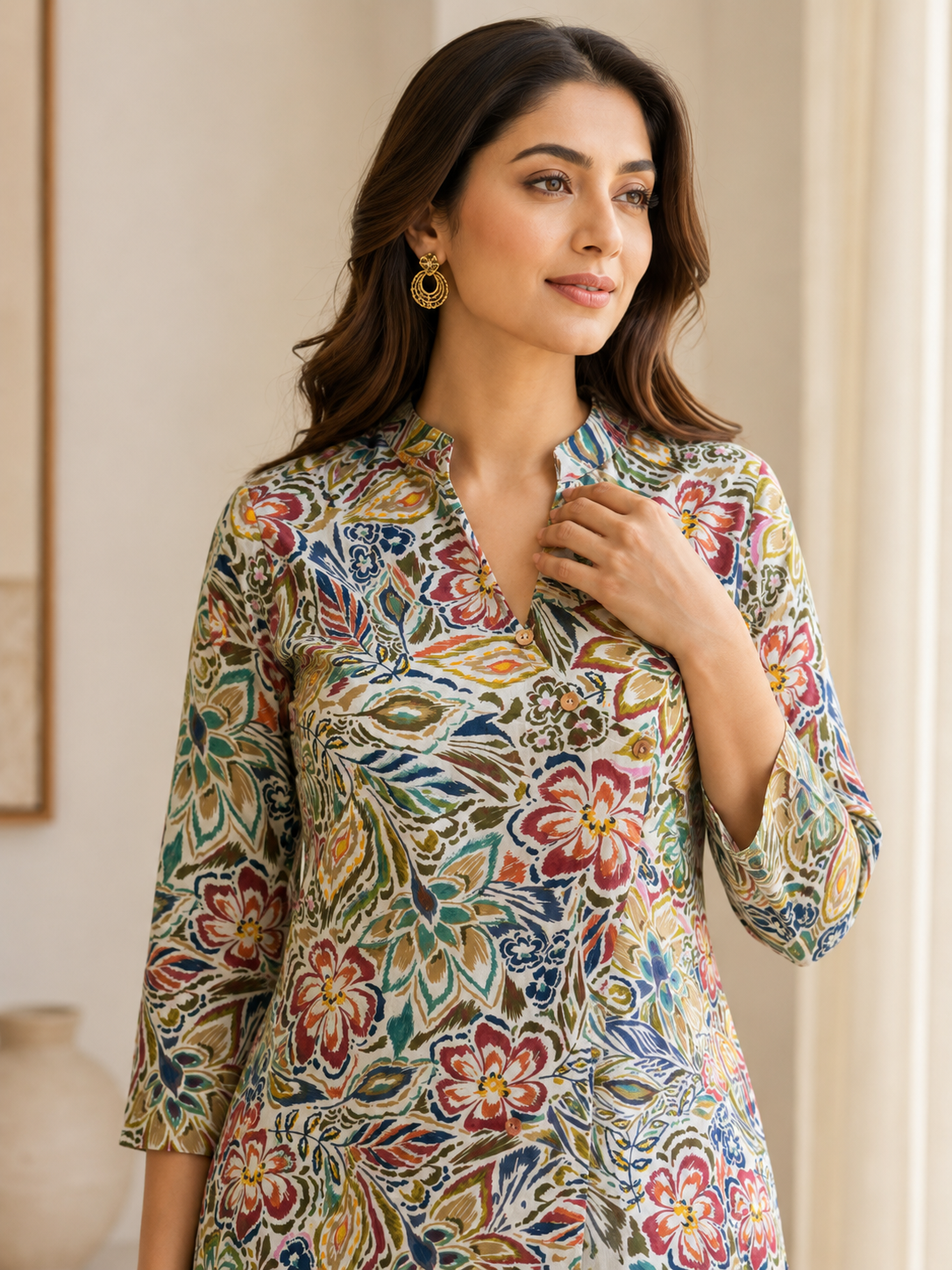 Multicolor Floral Printed Co-ord Set