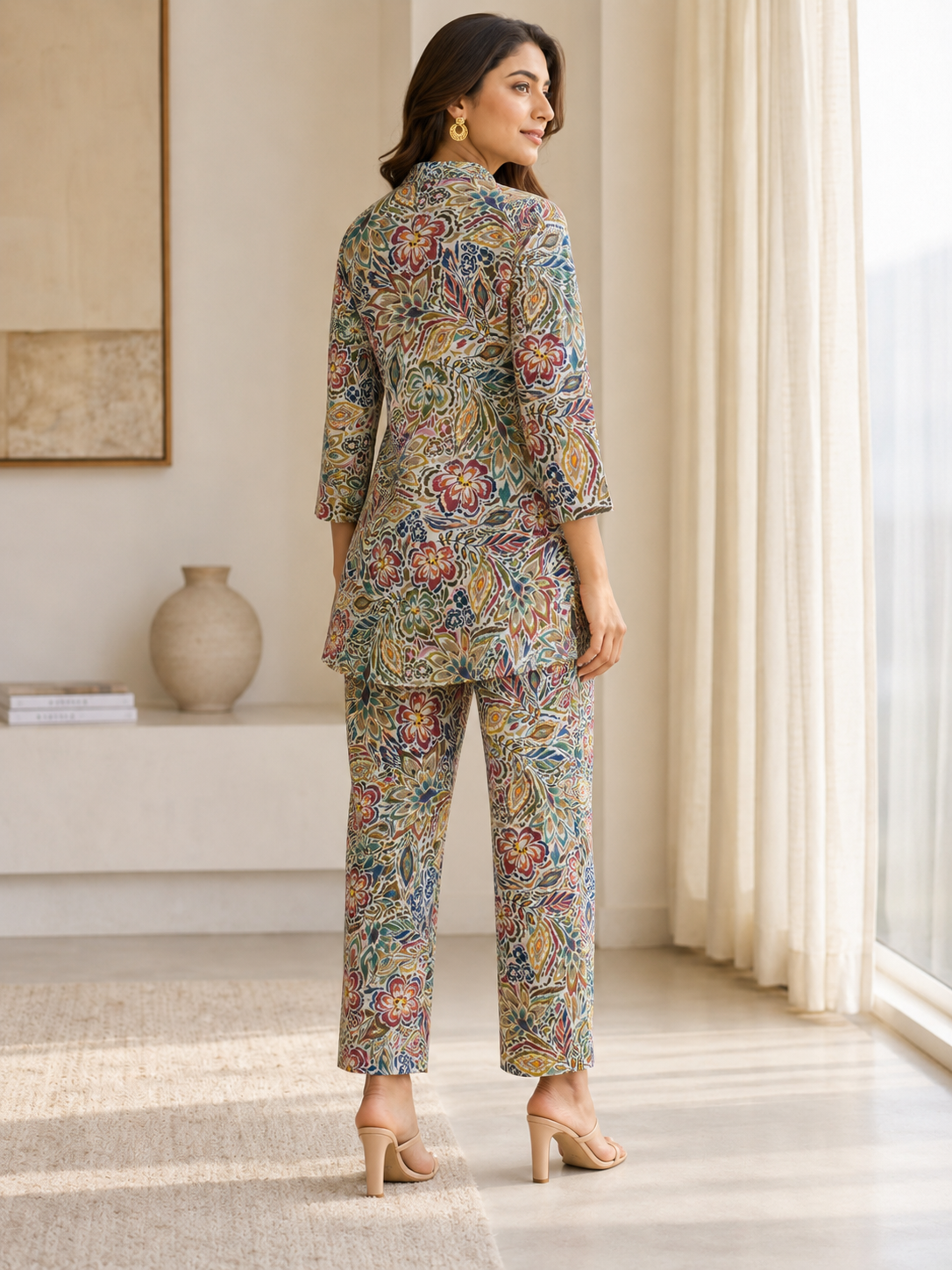 Multicolor Floral Printed Co-ord Set