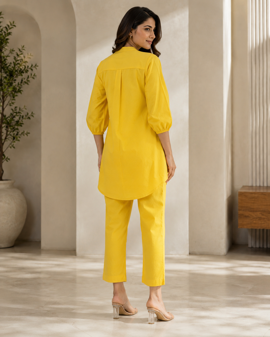 Sunshine Yellow Embroidered Kurta Pant Set