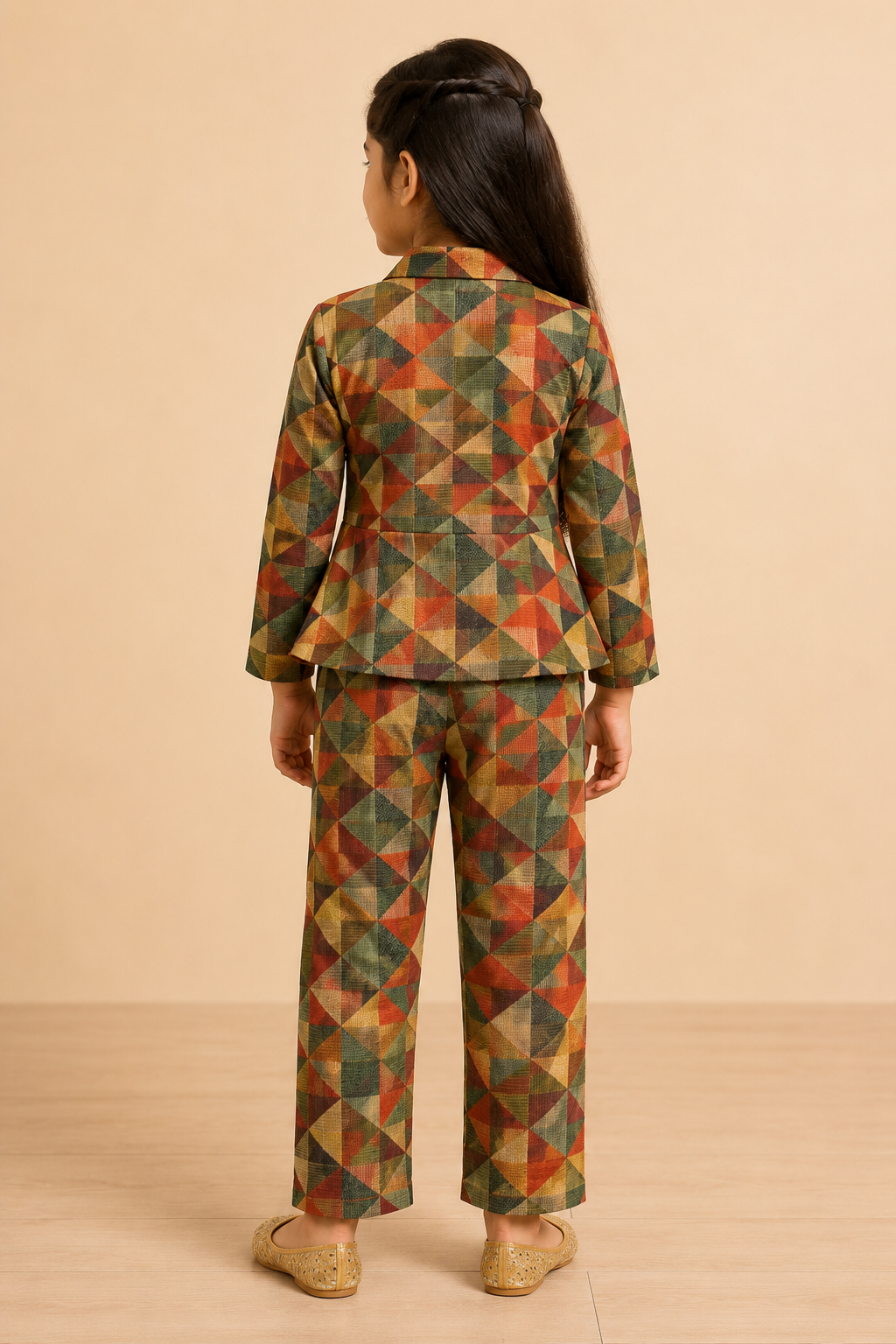 Multicolour Geometric Bow Co-ord Set