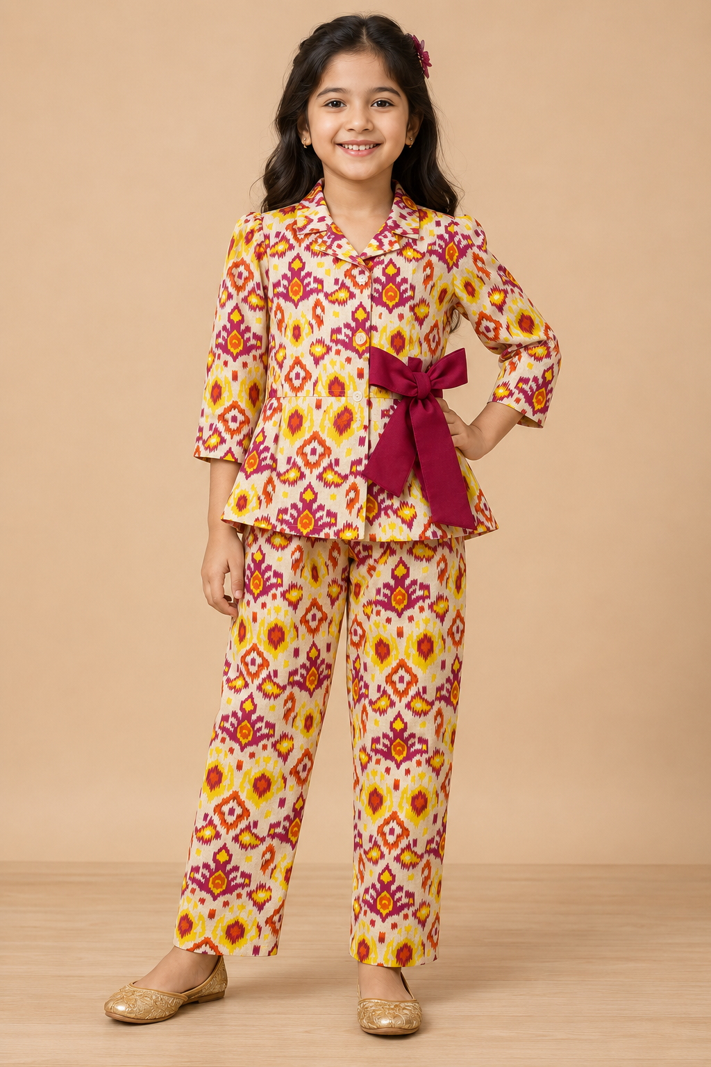 Gulnaar Ikat Cotton Festive Set