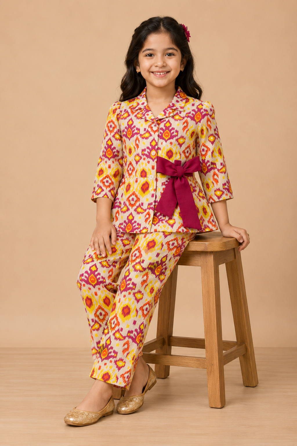 Gulnaar Ikat Cotton Festive Set