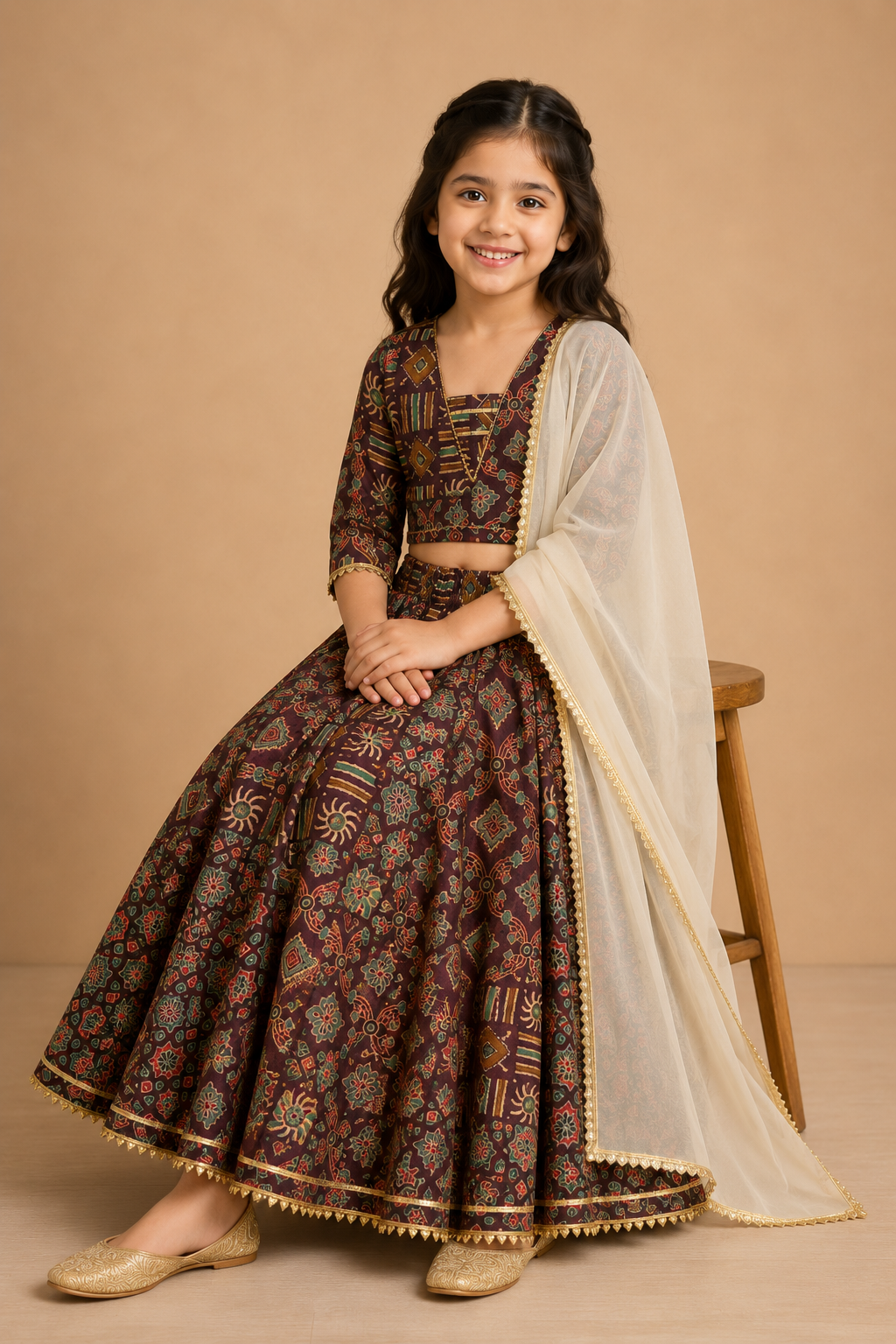 Aaira Ajrakh Lehenga Set