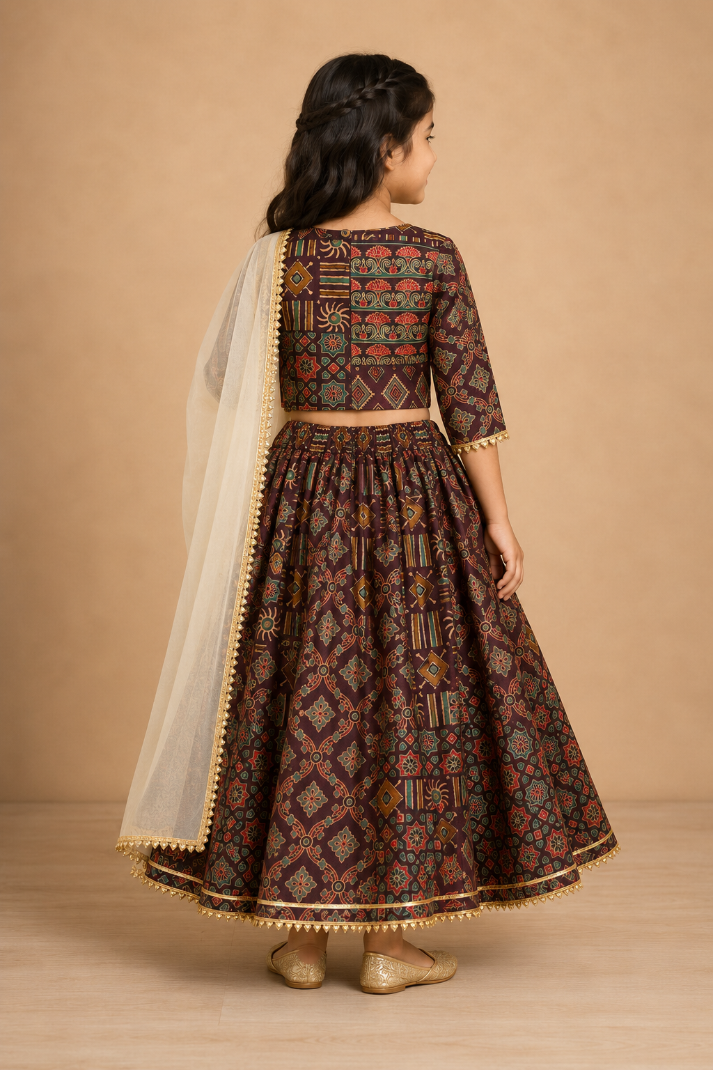Aaira Ajrakh Lehenga Set