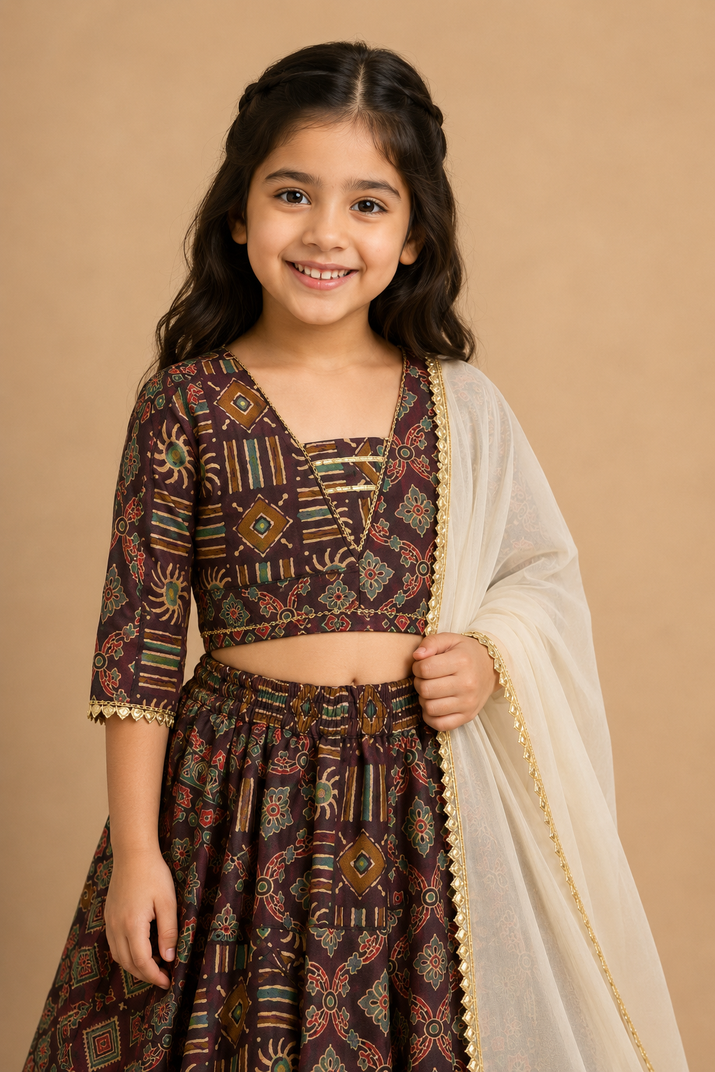 Aaira Ajrakh Lehenga Set