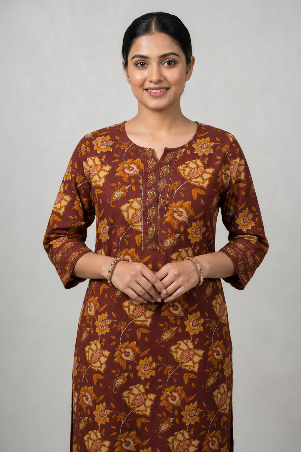 Ruhani Cocoa Floral Ensemble