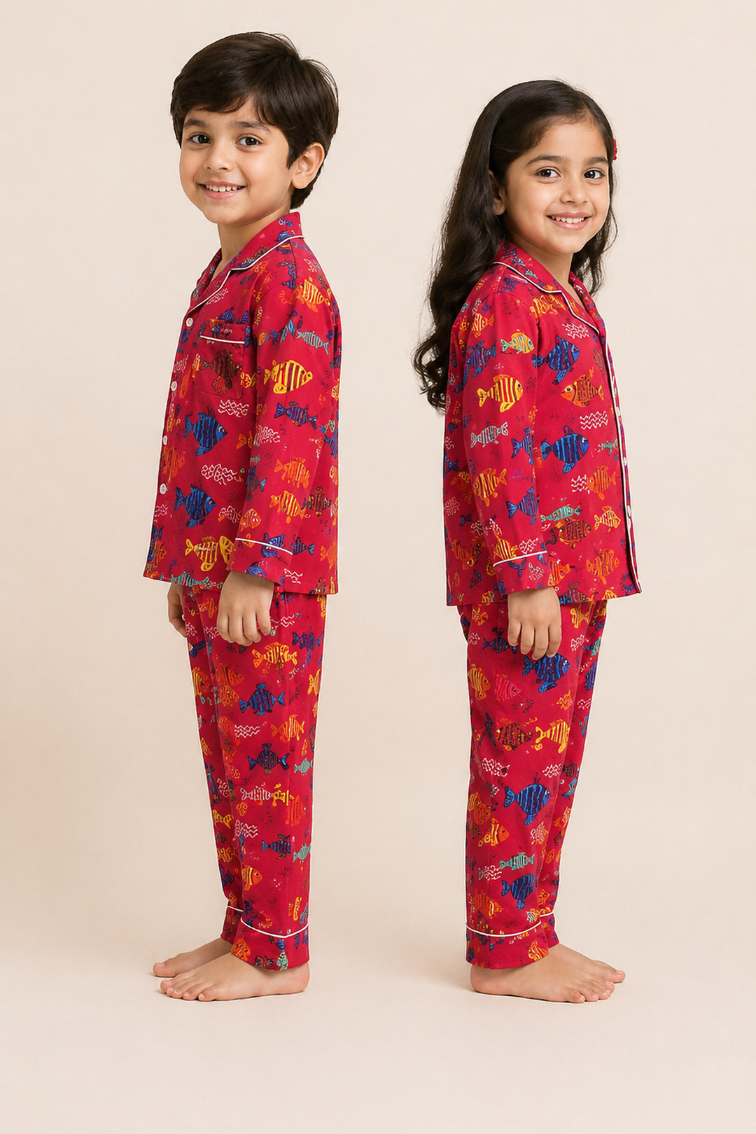 Coral Reef Cotton Nightsuit Set
