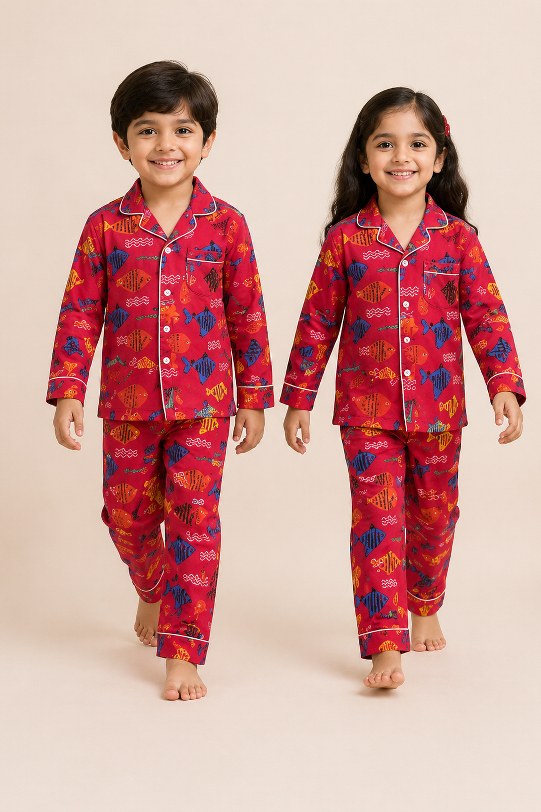 Coral Reef Cotton Nightsuit Set