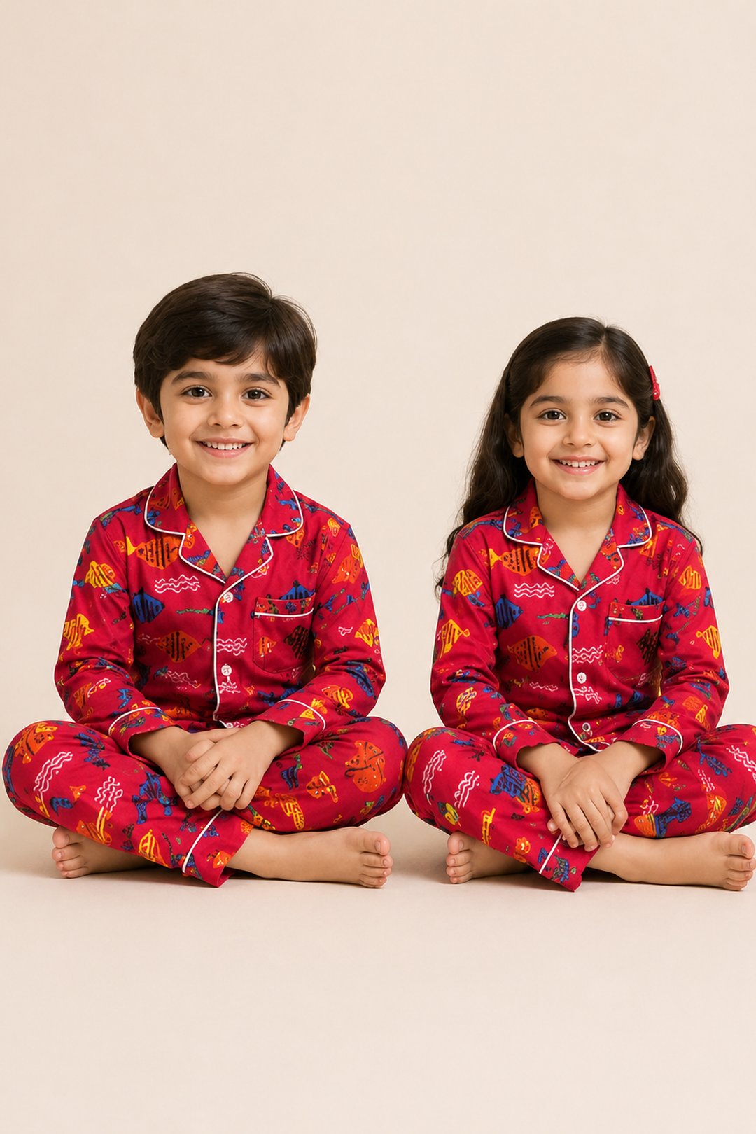 Coral Reef Cotton Nightsuit Set