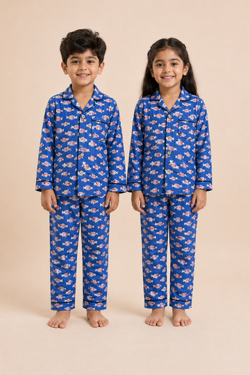 Deep Sea Drift Cotton Nightsuit Set
