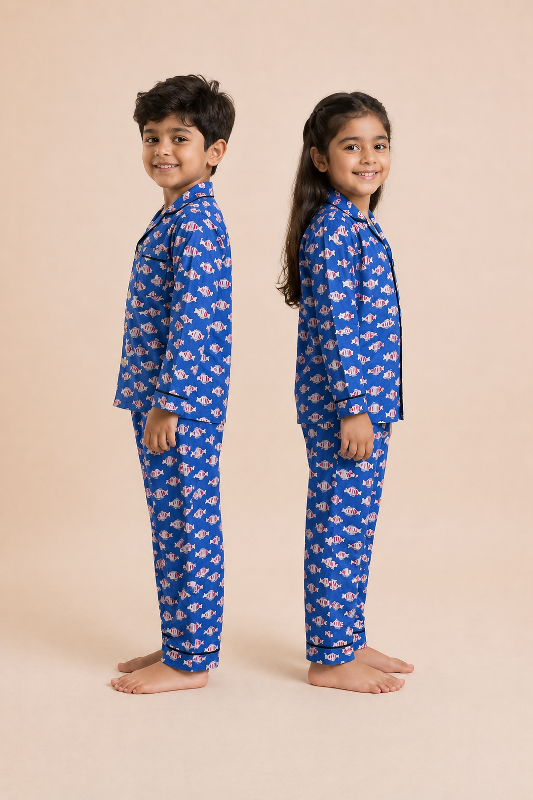 Deep Sea Drift Cotton Nightsuit Set