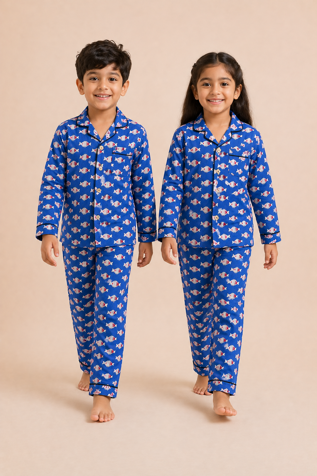 Deep Sea Drift Cotton Nightsuit Set