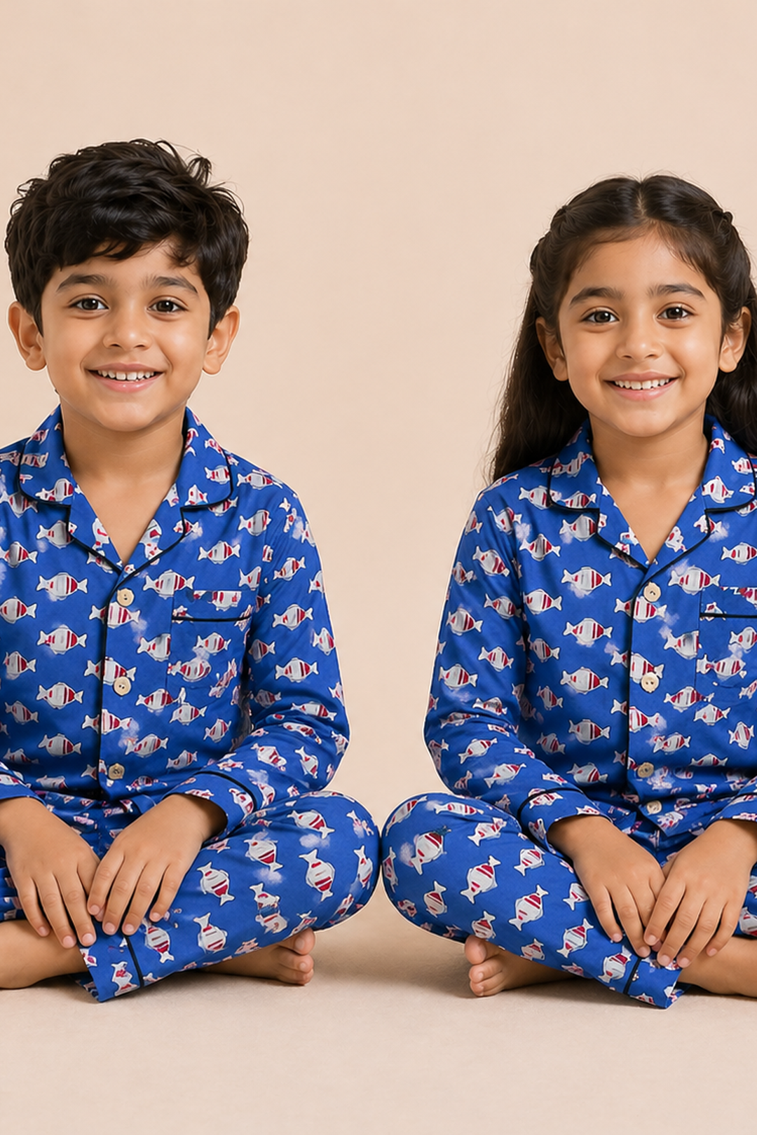 Deep Sea Drift Cotton Nightsuit Set