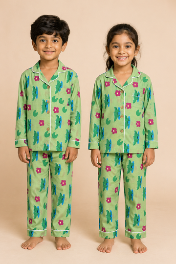 Jungle Frolic Cotton Nightsuit Set