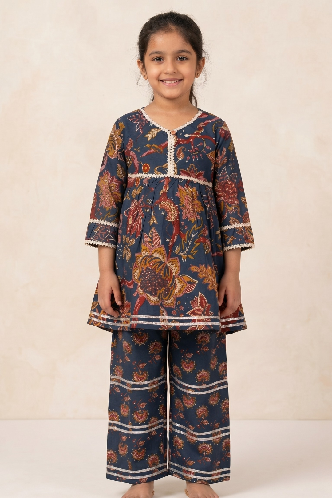 Neerja Indigo Cotton Kurta Set