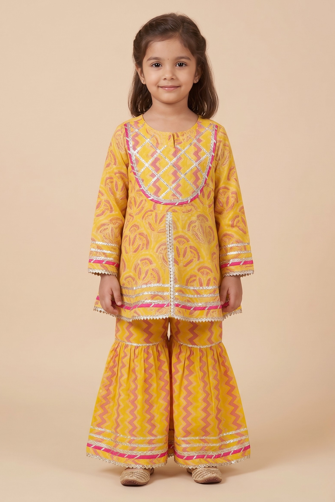 Phoolrang Sunshine Cotton Sharara Set