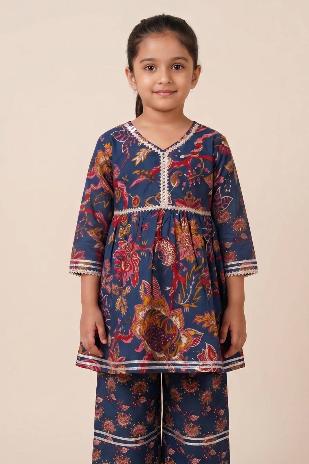 Neerja Indigo Cotton Kurta Set