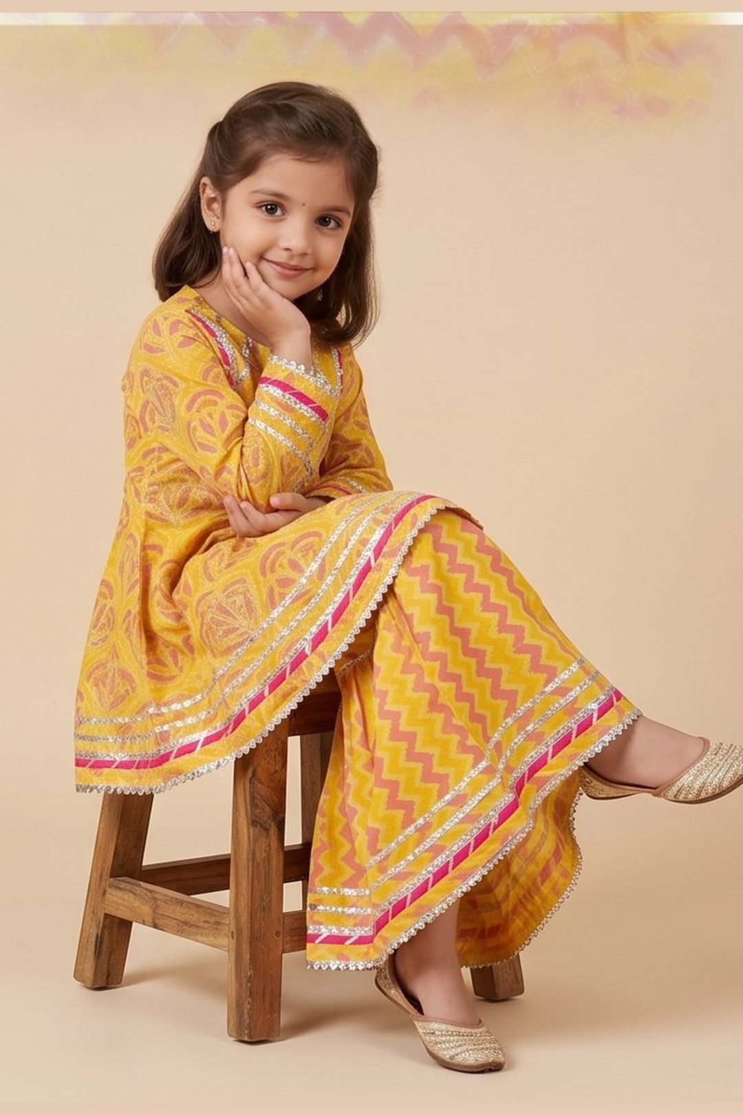 Phoolrang Sunshine Cotton Sharara Set
